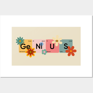 Genius periodic table of elements Posters and Art